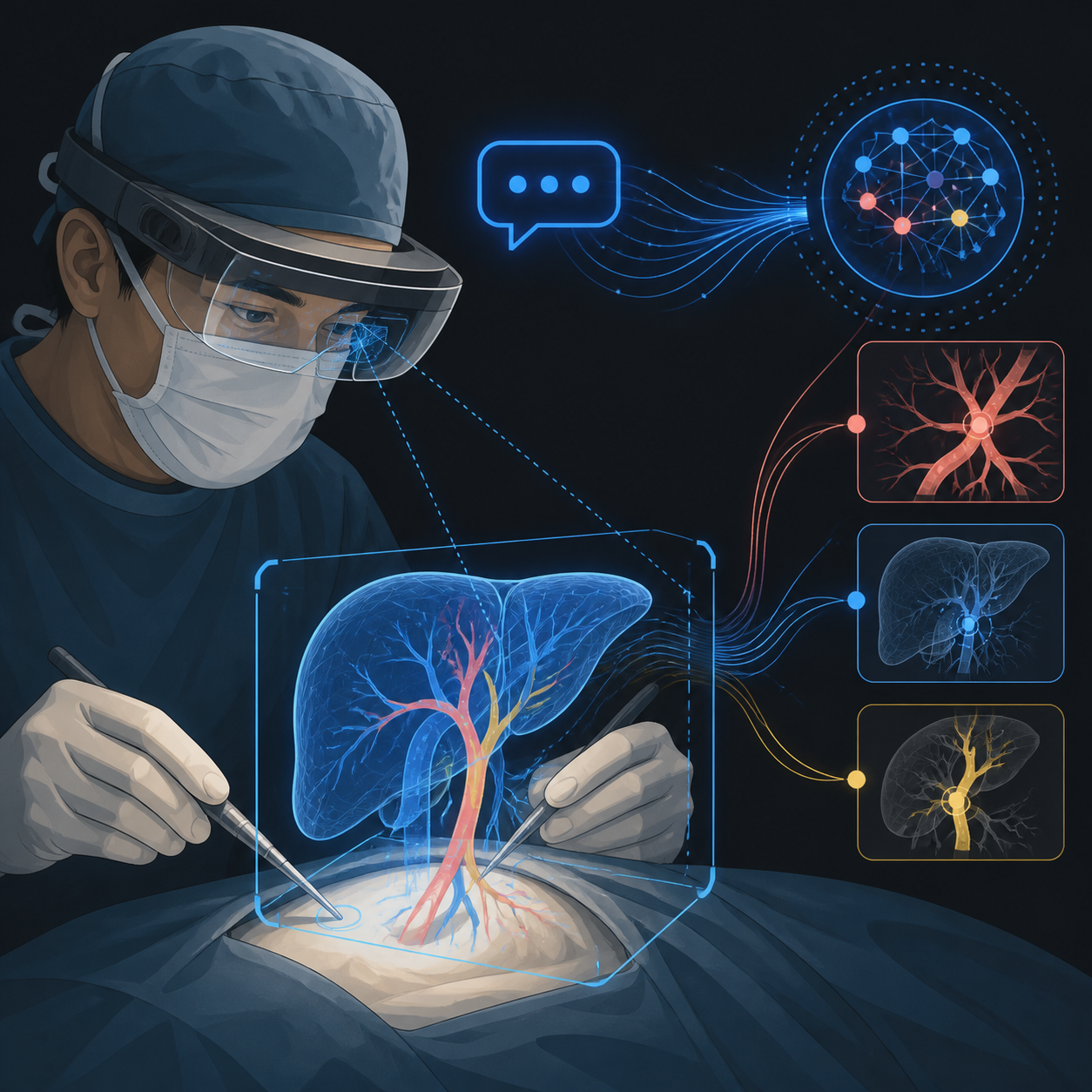 Teaser for LLMs Enable Context-Aware Augmented Reality in Surgical Navigation